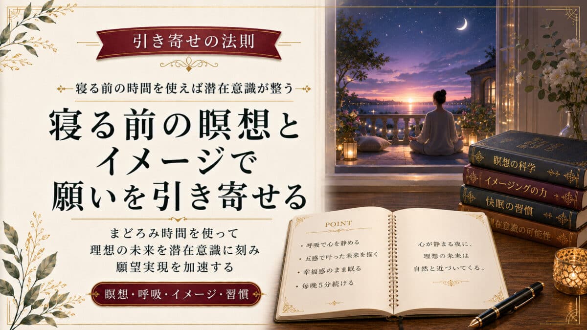 寝る前に行う引き寄せの法則と瞑想