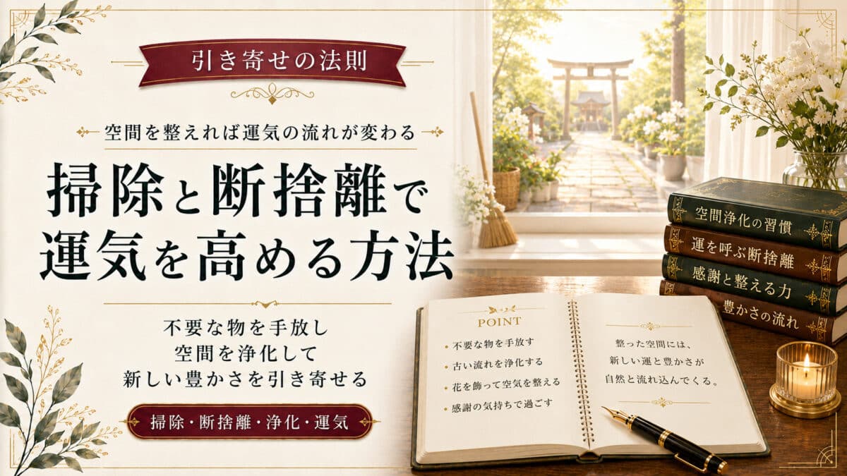 引き寄せの法則と掃除による空間浄化術