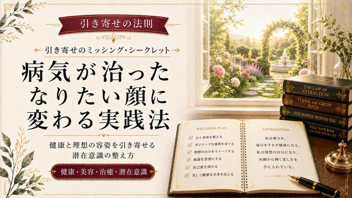 引き寄せの法則で病気を治してなりたい顔に変わる