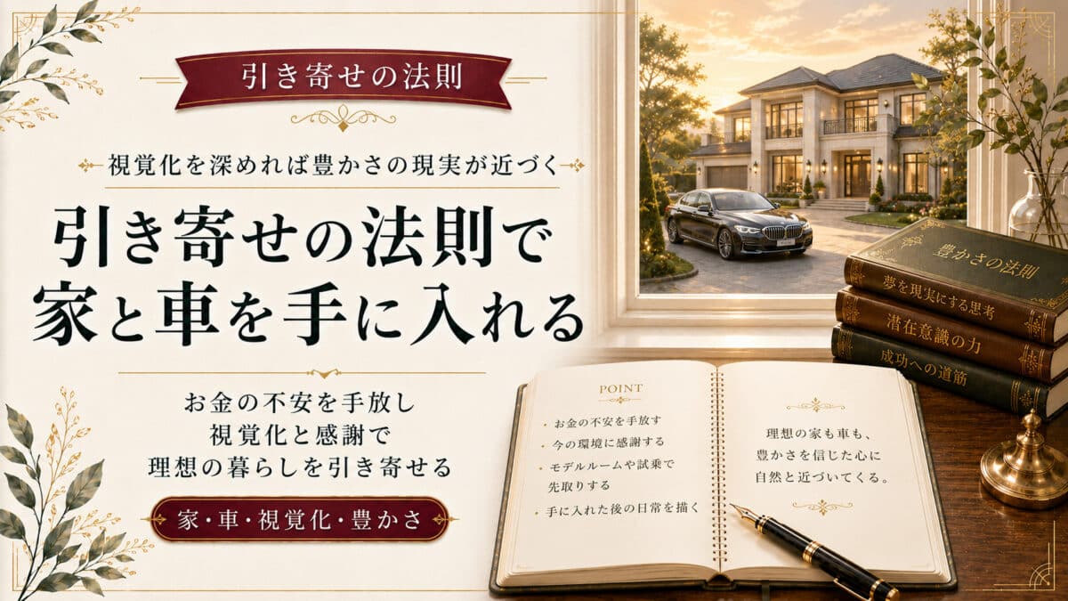 引き寄せの法則で家と車を手に入れる