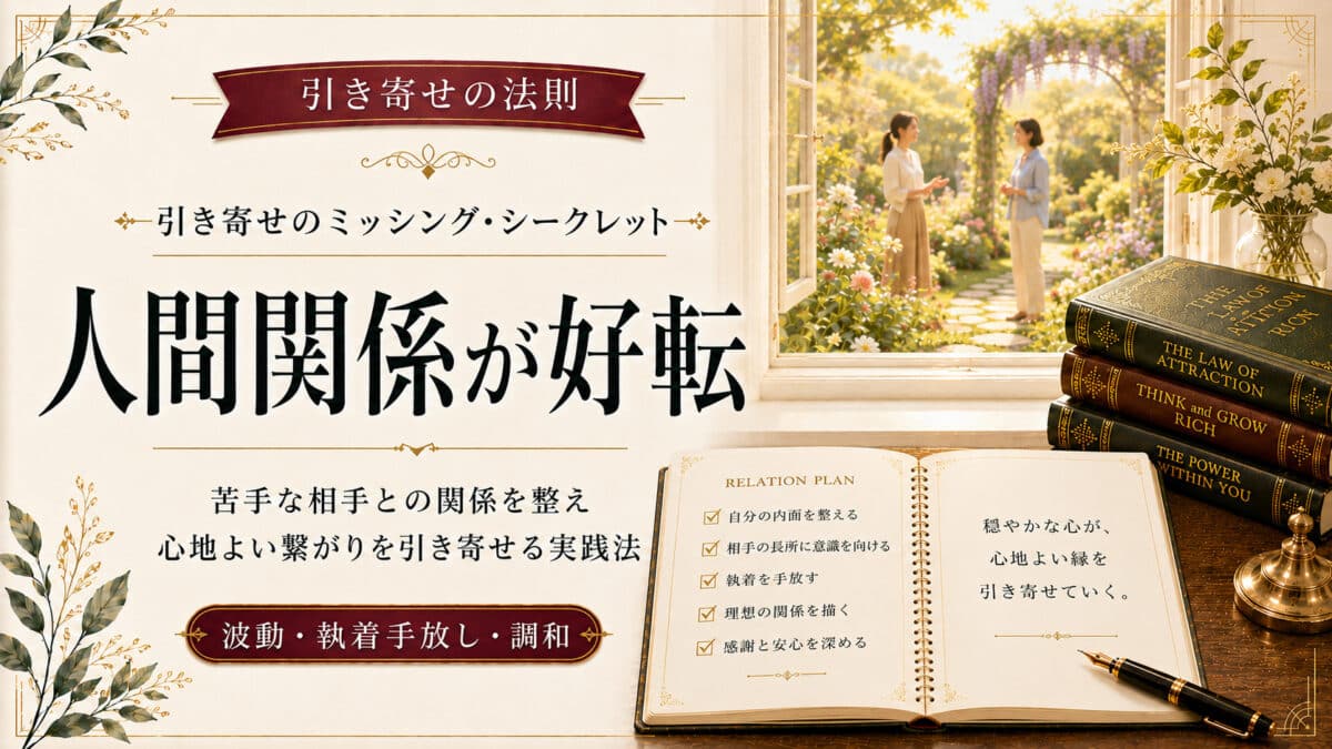 引き寄せの法則と特定の人との人間関係