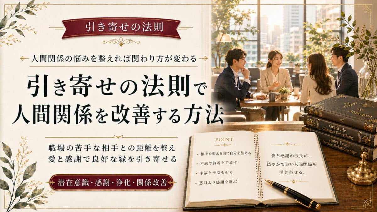 引き寄せの法則で人間関係を良好にする