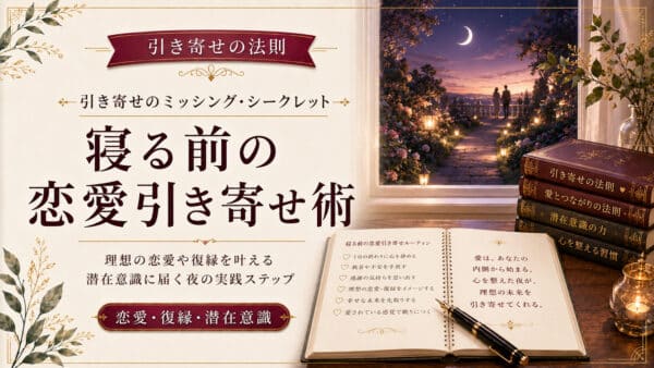 引き寄せの法則で恋愛や復縁成就！寝る前にやるべき実践ステップ