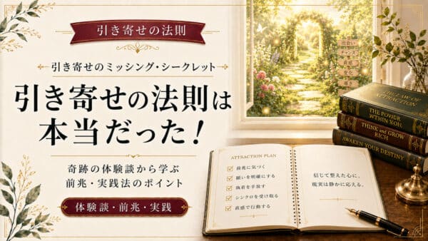 引き寄せの法則は本当だった！奇跡の体験談と前兆や実践法