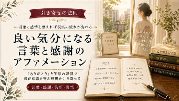 引き寄せの法則で良い気分になる言葉と感謝のアファメーション
