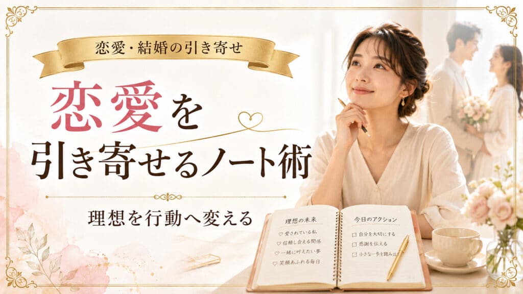 理想の恋愛や結婚を行動に変える引き寄せノート術