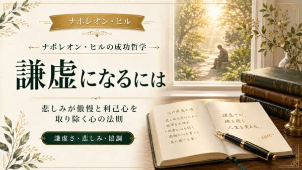 謙虚になるには？悲しみが傲慢と利己心を取り除く心の法則