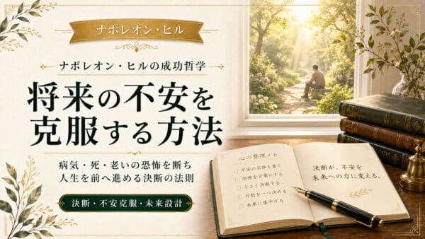 漠然とした将来の不安を消す！病気・死・老いの恐怖を断つ思考法