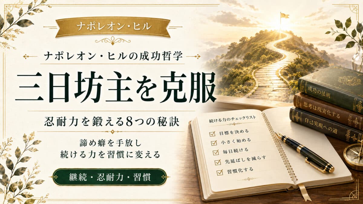三日坊主を克服する方法