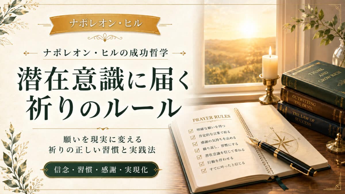 潜在意識に働きかける祈りのルール