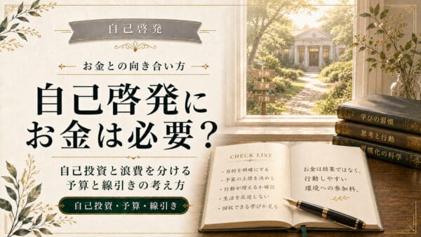 自己啓発とお金の使い方｜自己投資と浪費の線引きチェックリスト