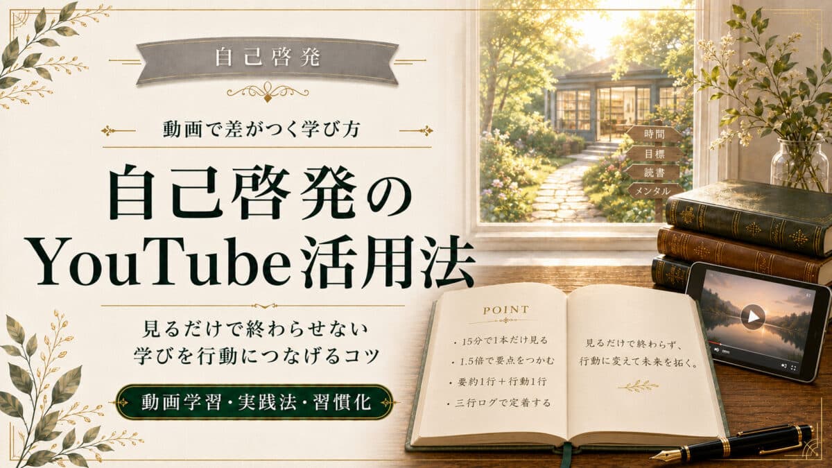 YouTubeを自己啓発に活用する