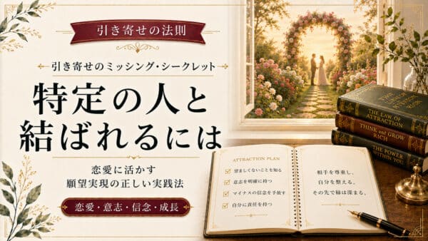 引き寄せの法則を恋愛に活用して特定の人と結ばれるために必要なこと