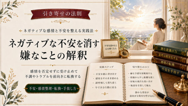 引き寄せの法則でネガティブな不安を消す！嫌なことが起きた時の解釈