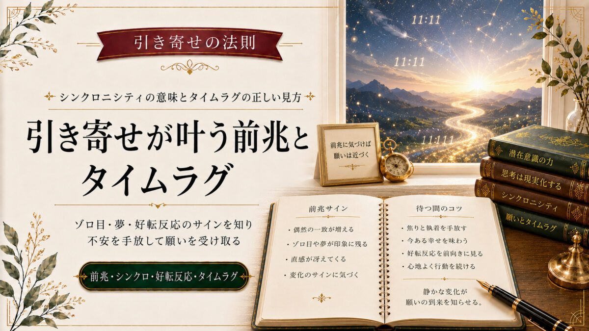 引き寄せの法則で叶う前兆
