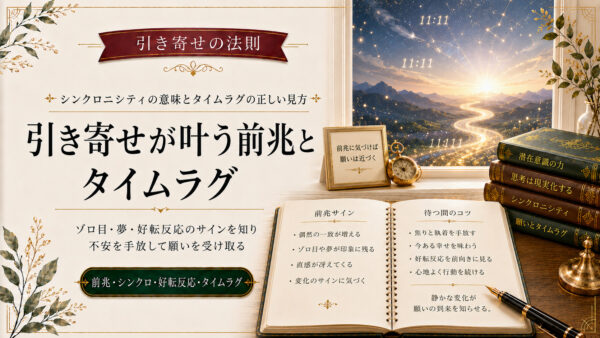 引き寄せの法則が叶う前兆とは？シンクロニシティとタイムラグ