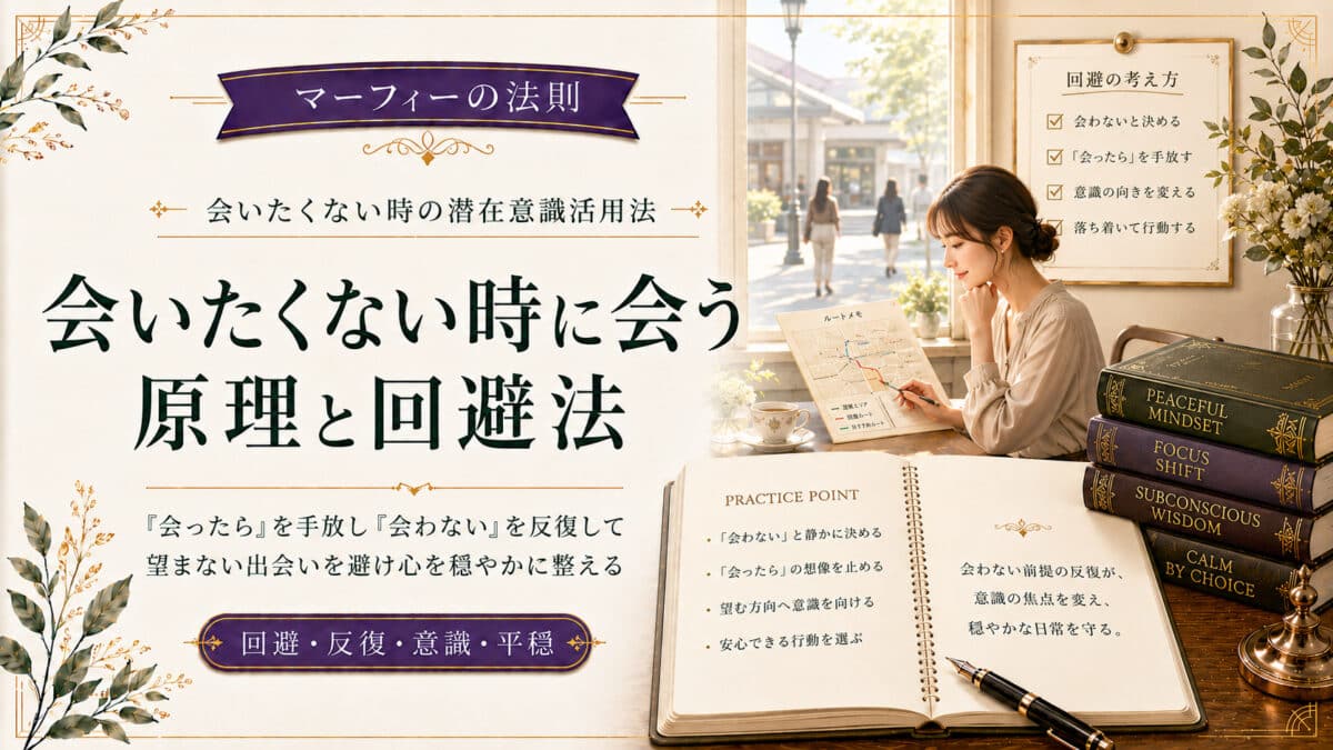 マーフィーの法則で会いたくない時に会う原理