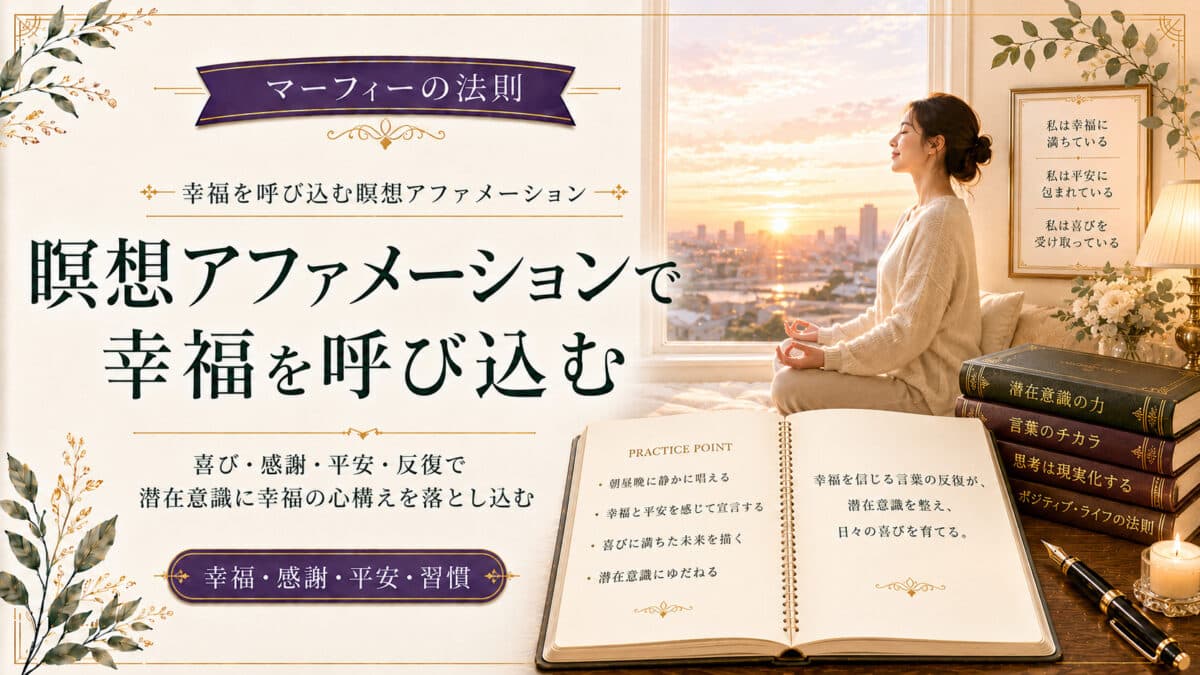 幸福が訪れる瞑想アファメーション
