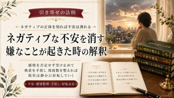 引き寄せの法則でネガティブな不安を消す！嫌なことが起きた時の解釈