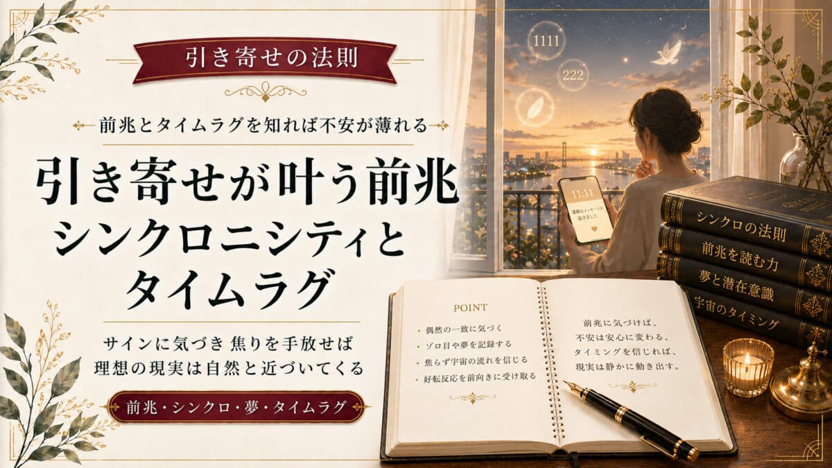引き寄せの法則の前兆とタイムラグ