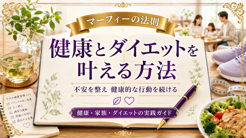 マーフィーの法則で健康とダイエットを叶える方法をテーマにしたアイキャッチ画像