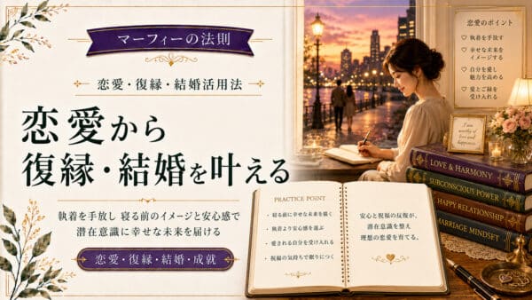 マーフィーの法則で恋愛から復縁や結婚まで叶える方法と本を紹介
