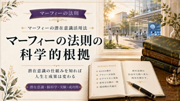 マーフィーの法則で人生が変わる！潜在意識の科学的根拠と成功例