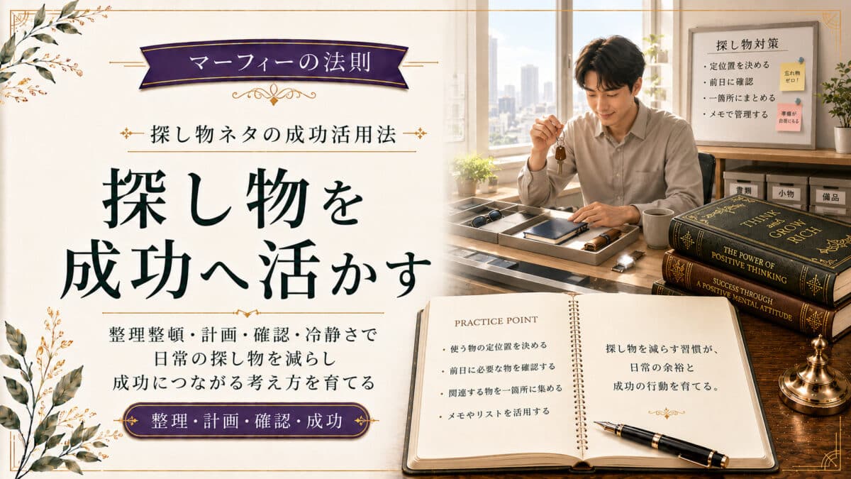 マーフィーの法則で探し物を見つける方法