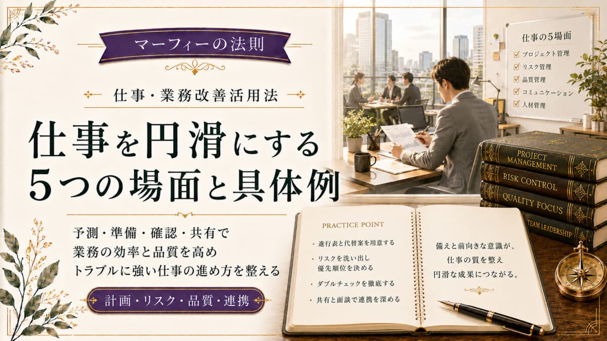 マーフィーの法則を仕事に活かす方法