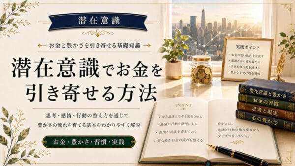 潜在意識でお金と豊かさを引き寄せ！ゼロから経済的自由を得る方法