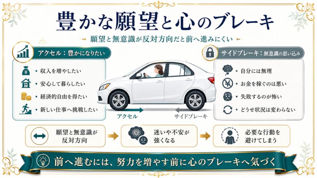豊かになりたい願望とお金への不安や思い込みが反対に働く仕組み