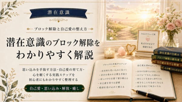 潜在意識のブロック解除と自愛でトラウマを癒し現実を変える方法