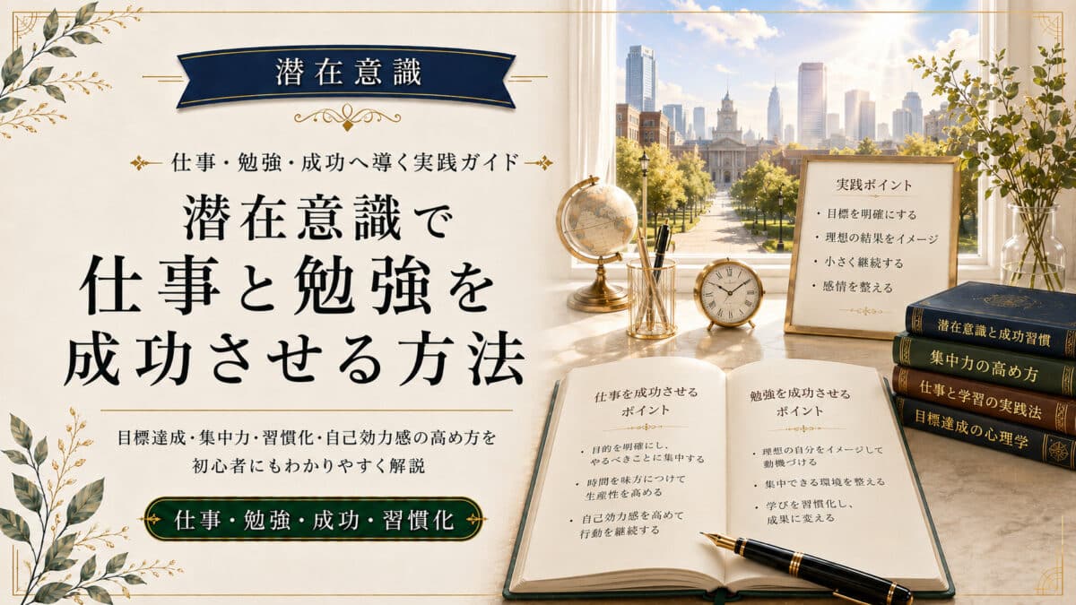 潜在意識を仕事や勉強に活かす