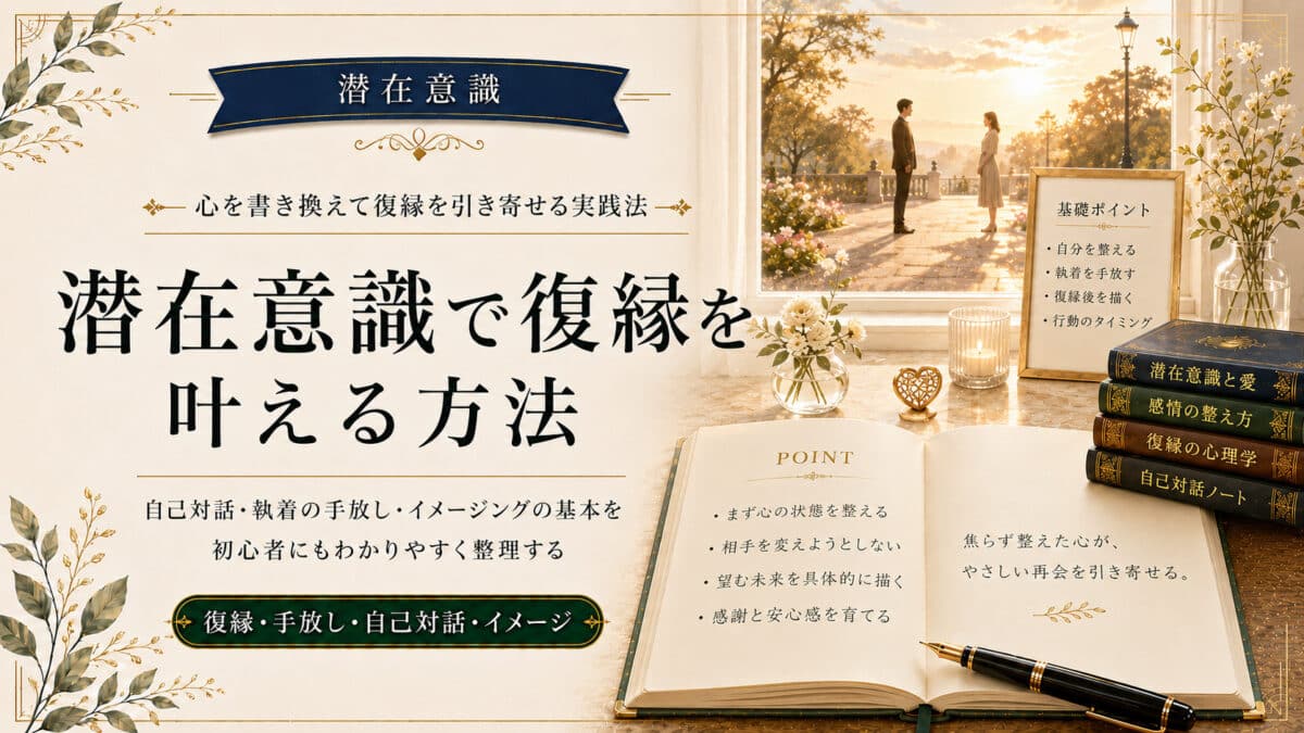潜在意識で復縁を叶える方法