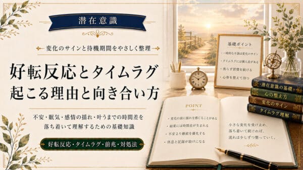潜在意識の好転反応とタイムラグの正しい過ごし方と変化のサイン
