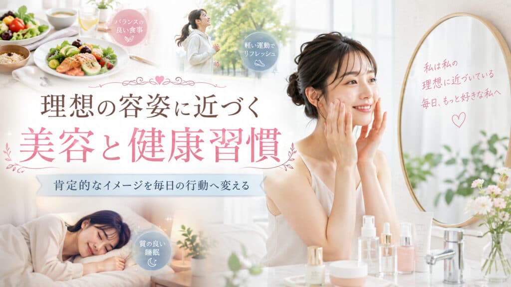 食事や運動、睡眠、スキンケアを整えて理想の容姿を目指す女性