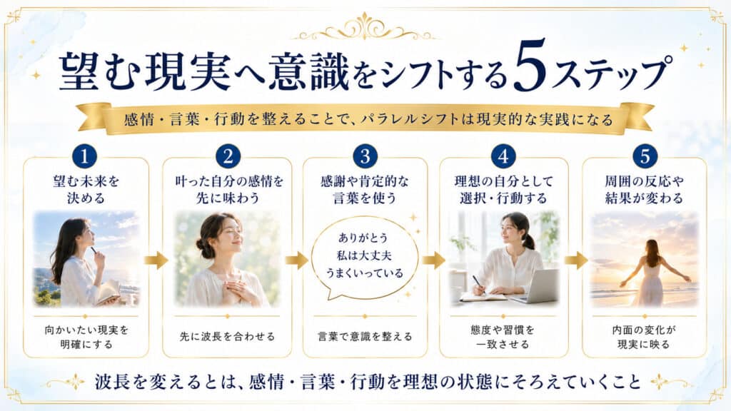 望む未来を決めて感情と行動を整えるパラレルシフト5ステップ