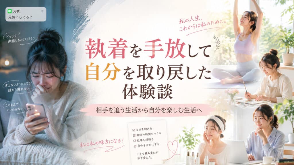 別れた相手を追う生活から離れ、趣味や仕事を通して自分を取り戻す女性