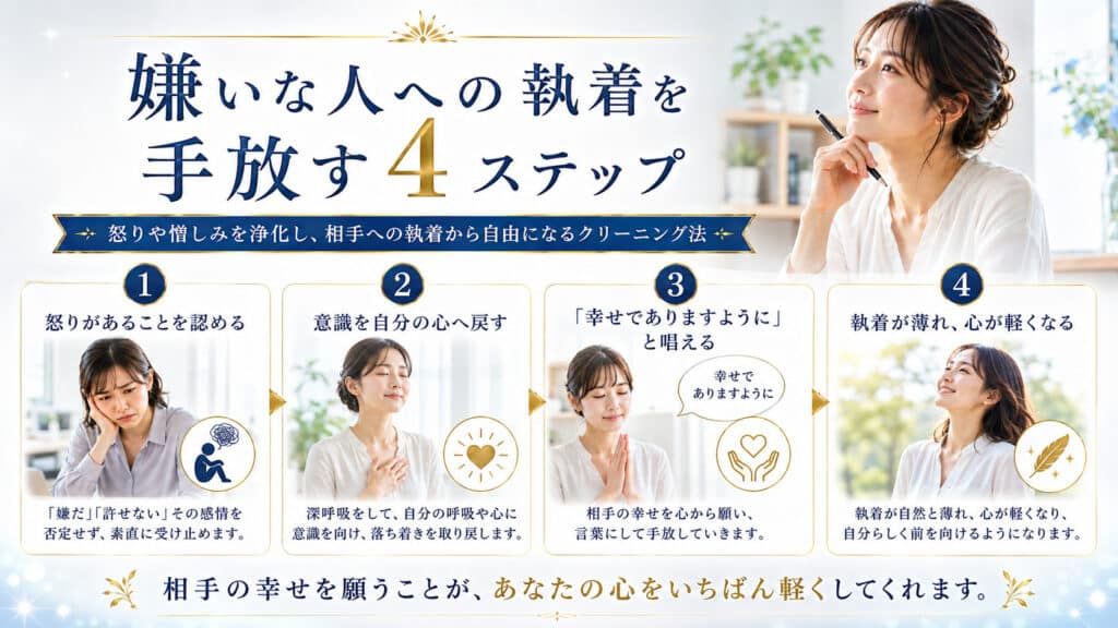 嫌いな人への怒りと執着を手放し心を軽くする4ステップ