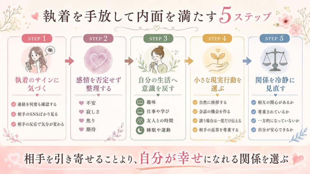 特定の相手への執着に気づき自分の生活を整えて幸せになれる関係を選ぶ5ステップ