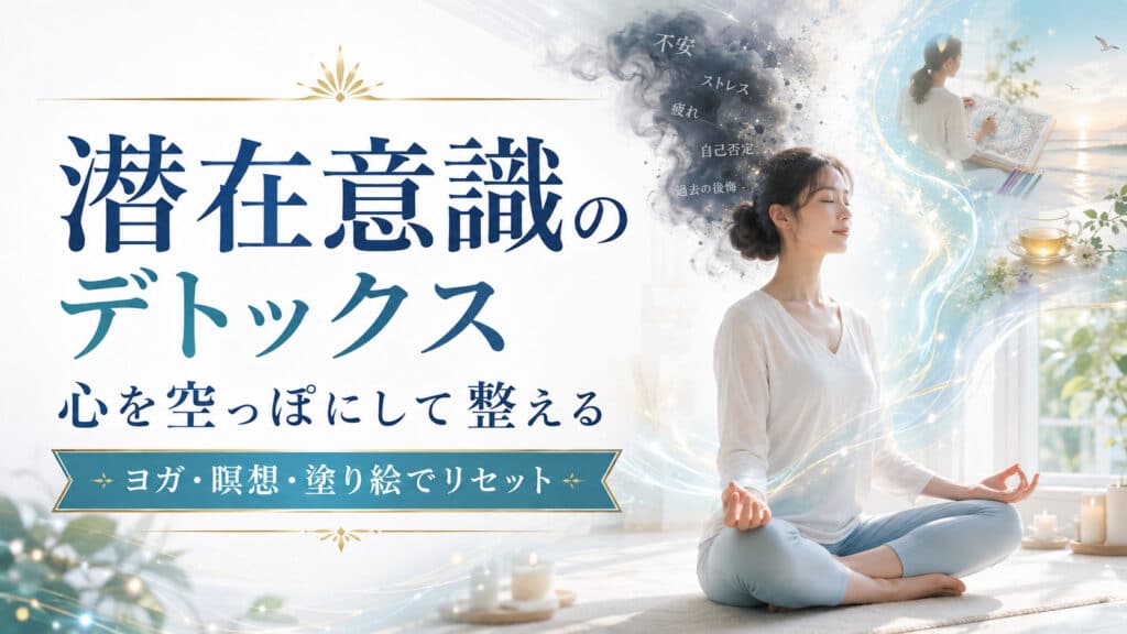 ヨガや瞑想と塗り絵で潜在意識を整えるデトックス方法