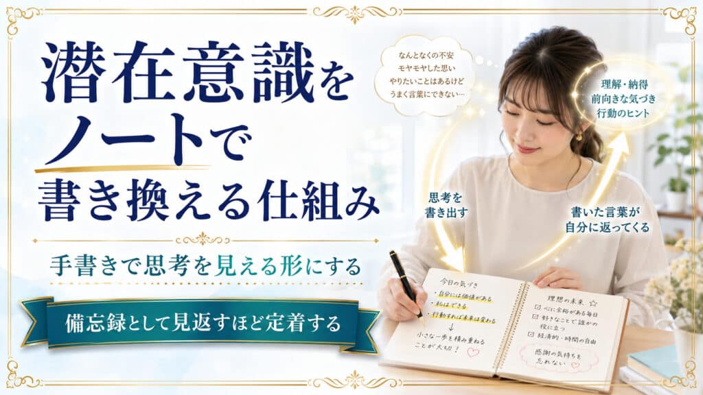 思考を手書きして見返し、潜在意識へ定着させる仕組み