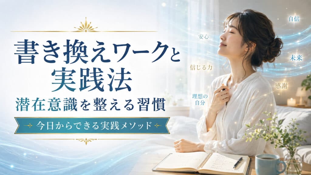 潜在意識を書き換えるためにノートを使って実践する女性