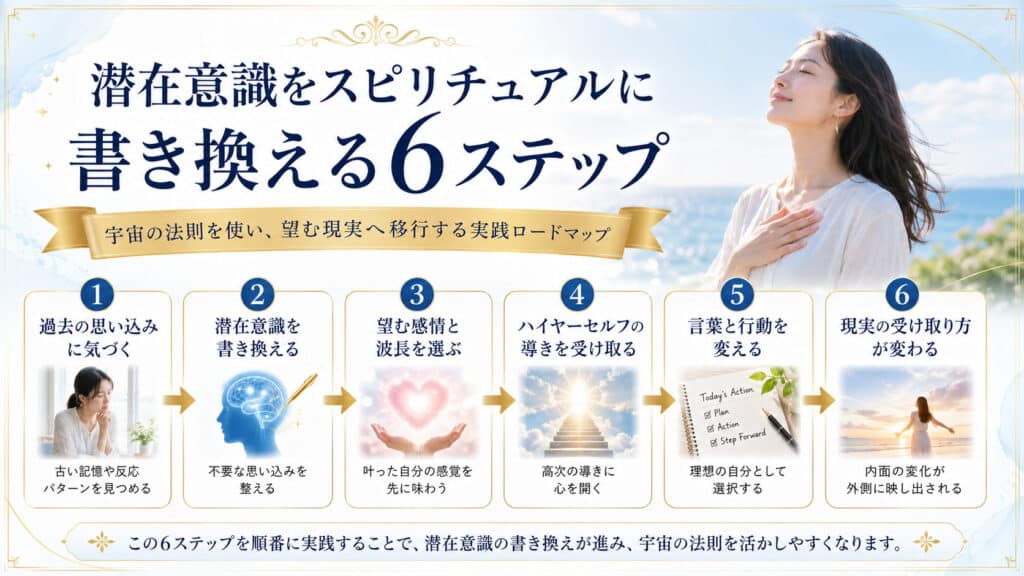潜在意識をスピリチュアルに書き換える6ステップの実践ロードマップ